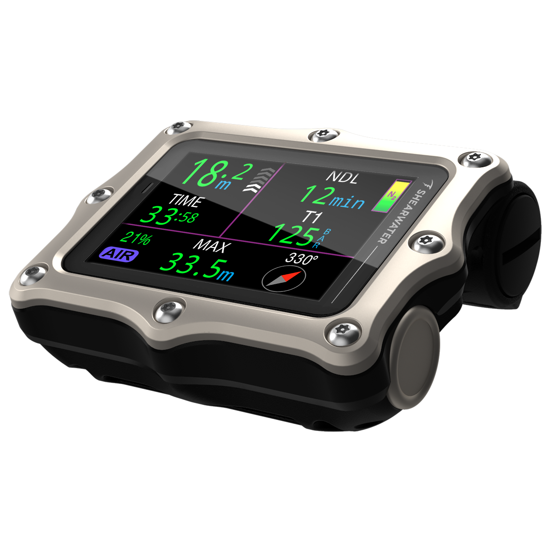 Shearwater Perdix 3 para nitrox trimix y CCR