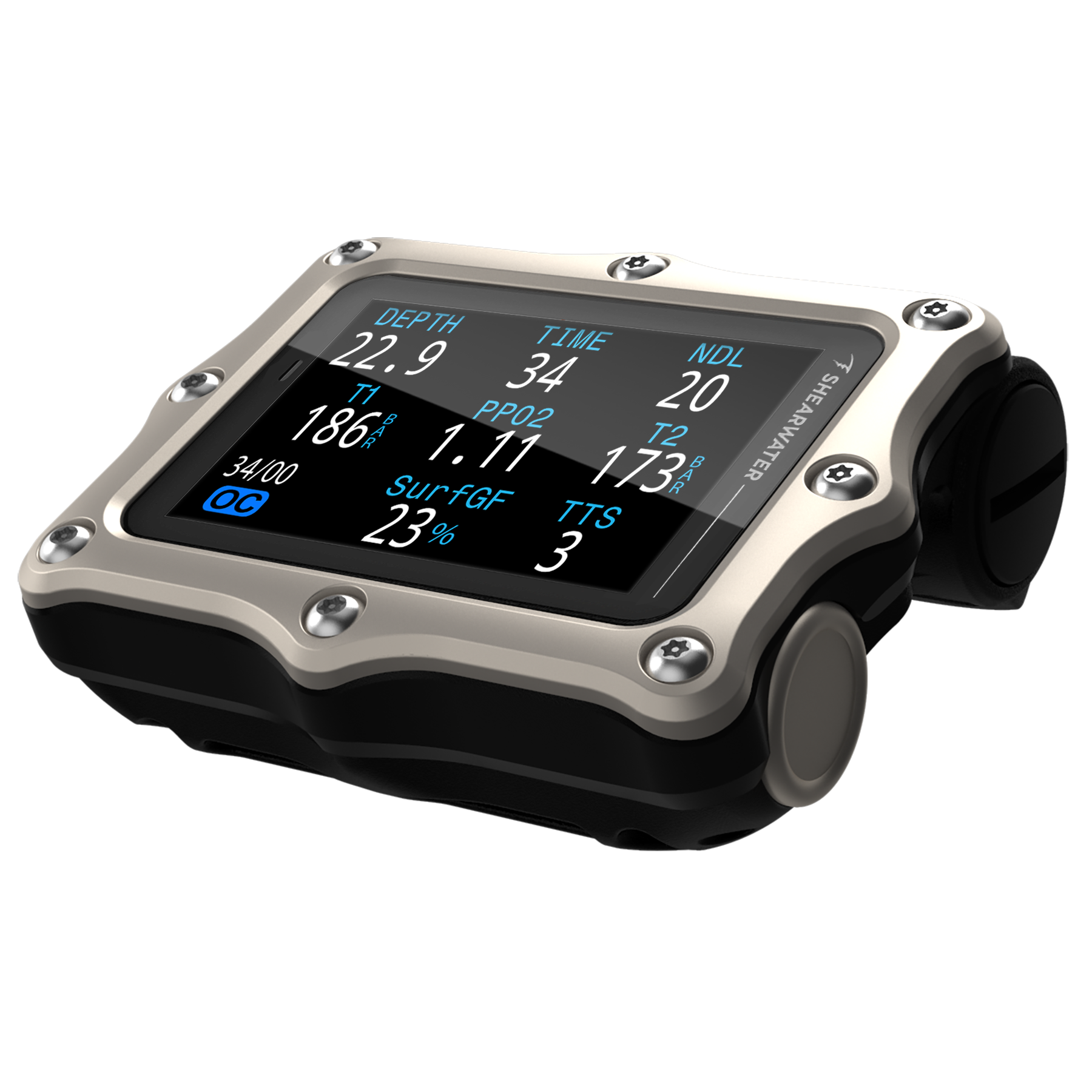 Shearwater Perdix 3 computadora de buceo con pantalla AMOLED
