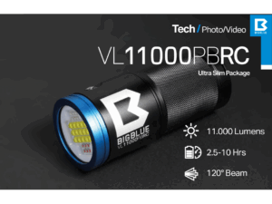 Bigblue VL11000PBRC Premium Pack – Luz de video submarino de 11000 lúmenes
